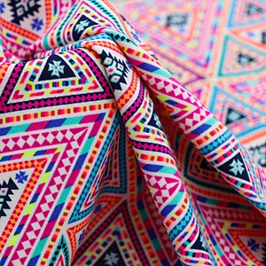 Four sided elastic printed swimming fabric